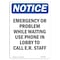 Signmission Sign, 14" H, Rigid Plastic, Emergency Or Problem While Waiting Sign, Portrait, 1014-V-11868 OS-NS-P-1014-V-11868 - alternate 1